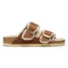 Arizona Big Buckle Shearling Cuir naturel huilé