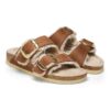 Arizona Big Buckle Shearling Cuir naturel huilé
