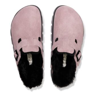 Boston Pap en cuir suédé Chunky et peau de mouton épaisse