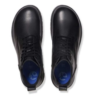 Highwood Lace Mid Hommes Cuir Noir