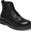 Highwood Lace Mid Hommes Cuir Noir