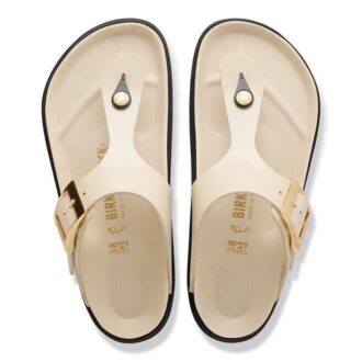 Boucle Gizeh Droplet en cuir verni naturel