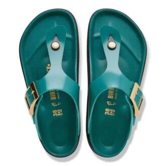 Boucle Gizeh Droplet en cuir verni naturel