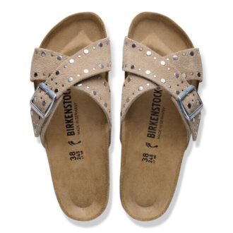 Cuir suédé Siena à bordure cloutée