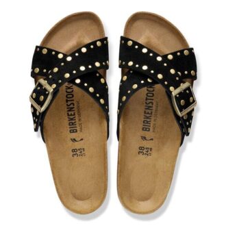 Cuir suédé Siena à bordure cloutée