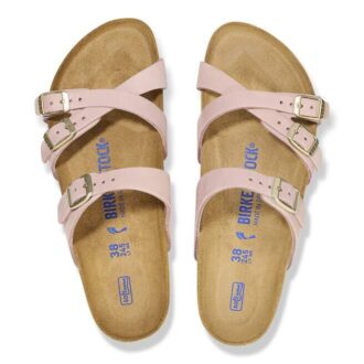 Franca Soft FootbedN Cuir nubuck rose pâle