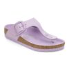 Gizeh Big Buckle Cuir naturel verni ultra-brillant Crocus
