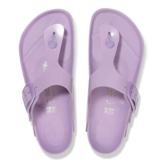 Gizeh Big Buckle Cuir naturel verni ultra-brillant Crocus