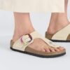 Gizeh Big Buckle en cuir nubuck naturel