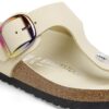 Gizeh Big Buckle en cuir nubuck naturel