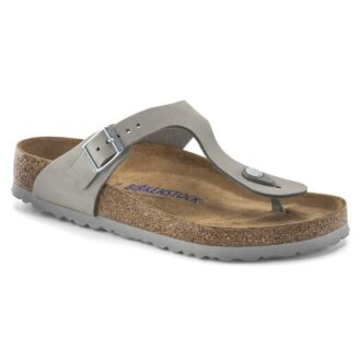 Gizeh Soft Footbed Cuir nubuck Gris tourterelle