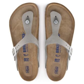 Gizeh Soft Footbed Cuir nubuck Gris tourterelle