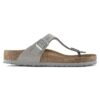 Gizeh Soft Footbed Cuir nubuck Gris tourterelle