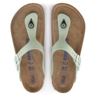 Gizeh Soft Footbed Cuir nubuck Matcha
