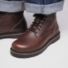 Highwood Lace Mid Hommes Cuir Chocolat