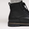 Highwood Lace Mid Hommes Cuir Noir