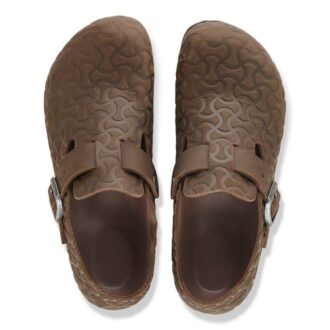 London à bride unique en cuir naturel gaufré