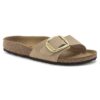 Madrid Big Buckle en cuir nubuck naturel