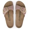 Madrid Big Buckle en cuir nubuck naturel