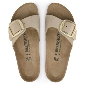 Madrid Big Buckle en cuir nubuck naturel