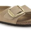 Madrid Big Buckle en cuir nubuck naturel