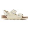 Milano Big Buckle en cuir naturel verni