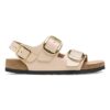 Milano Big Buckle en cuir naturel verni