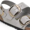 Milano Big Buckle en cuir naturel verni