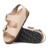 Milano Big Buckle en cuir naturel verni
