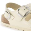 Milano Big Buckle en cuir naturel verni