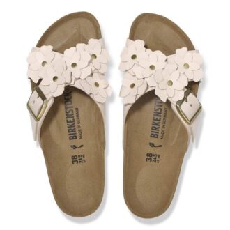 Ornement floral Siena en cuir naturel