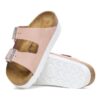 Plateforme Arizona Flex en cuir nubuck rose pâle