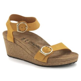 Soley en cuir nubuck abricot
