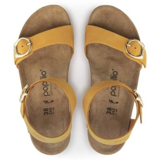 Soley en cuir nubuck abricot